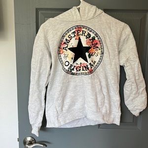 Amsterdam light grey hoodie Converse logo S